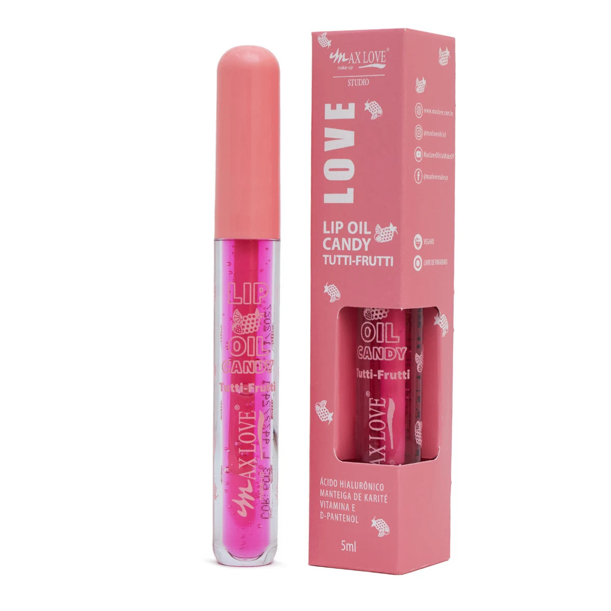 Lip Oil Candy Fruit Hidratante Max Love