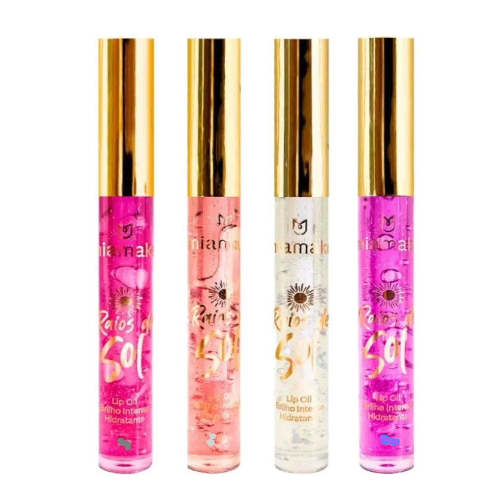 Kit com 4 Lip Oils Sun Rays Mia Make