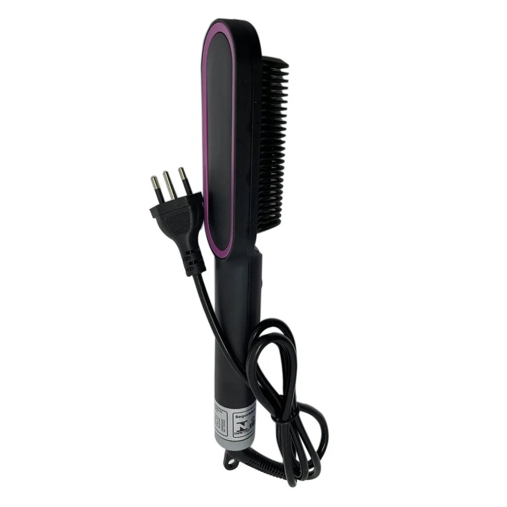 Escova Alisadora Elétrica Profissional Bivolt com Cerâmica