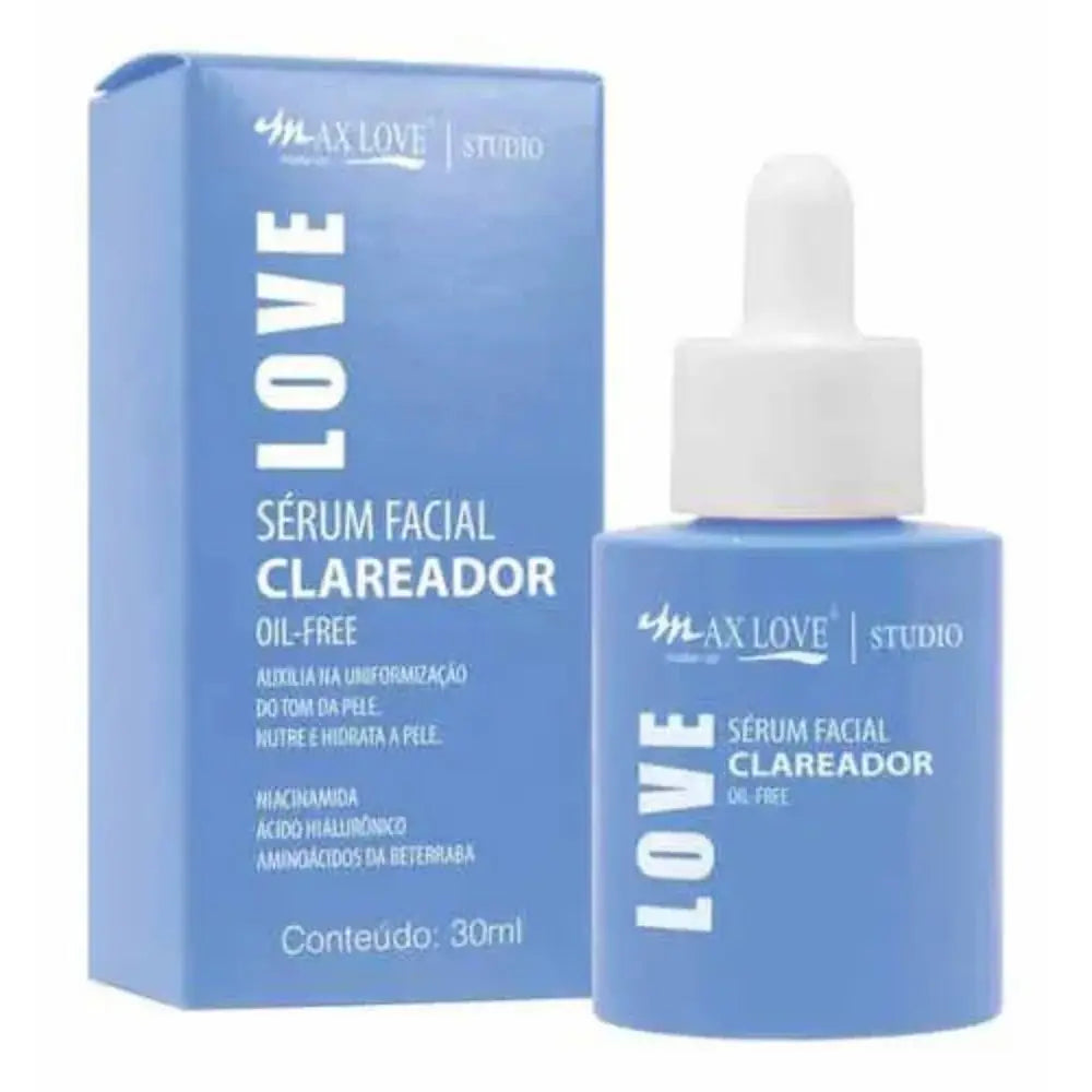 Kit com 3 Séruns Faciais Clareadores Oil-Free Max Love