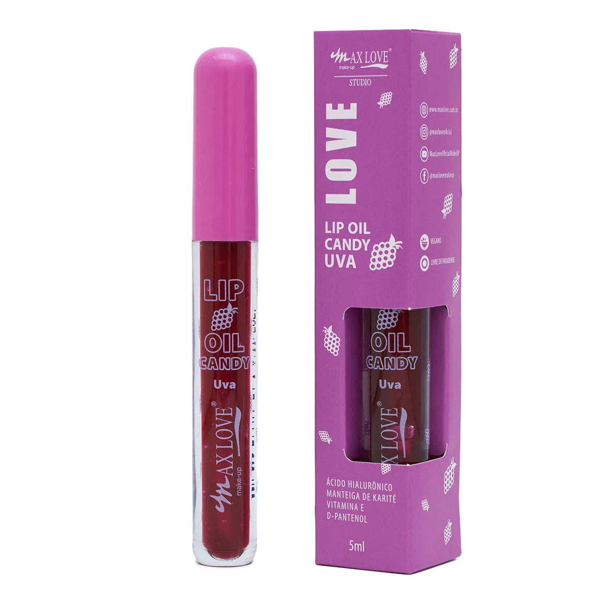 Lip Oil Candy Fruit Hidratante Max Love