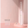 Escova de Dentes Elétrica Sônica IPX7 com 4 Refis