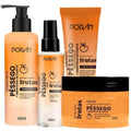 Kit Completo com 4 Itens de Cuidados para Corpo e Rosto Pêssego Porán