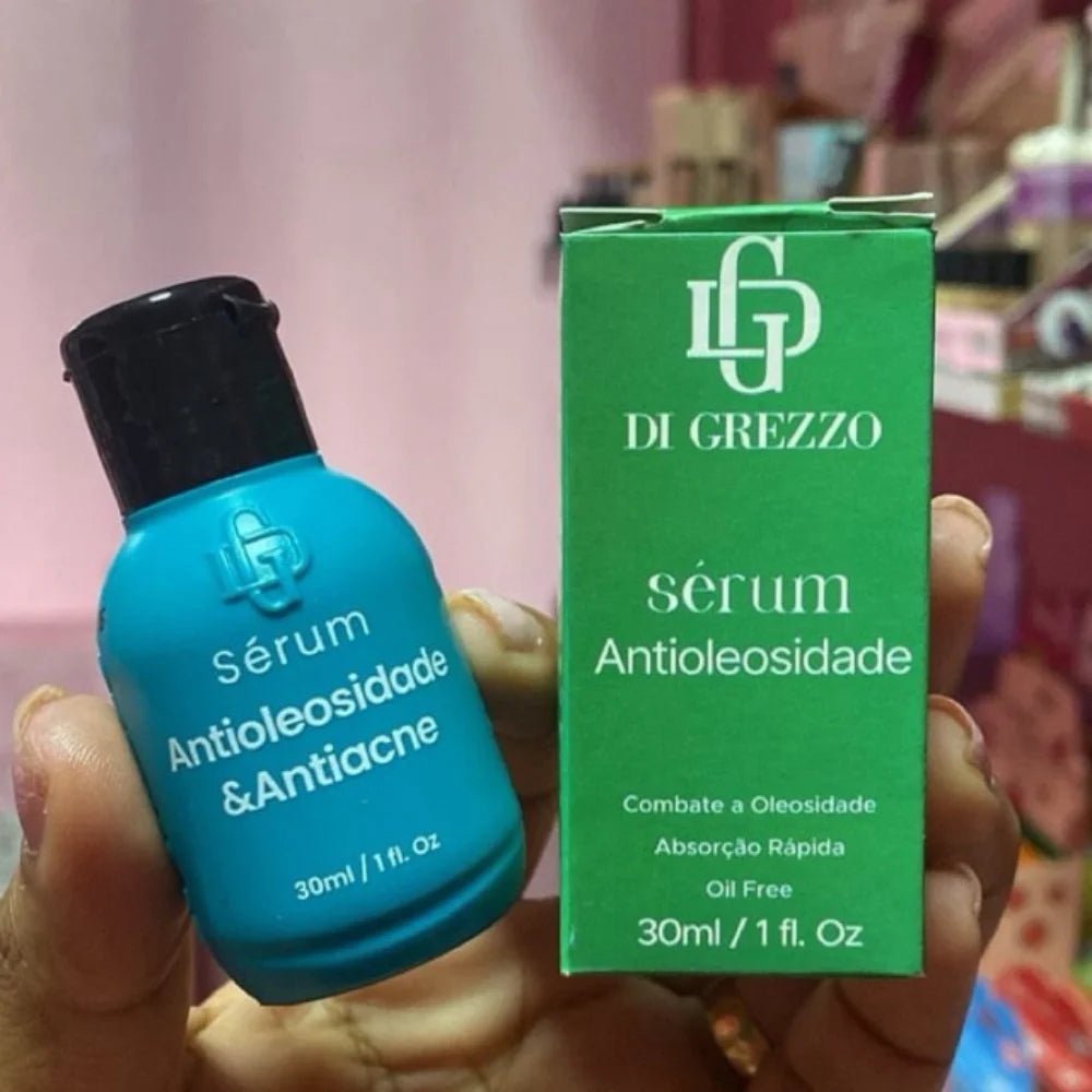 Kit com 3 Séruns Faciais Di Grezzo Antioleosidade e Antiacne