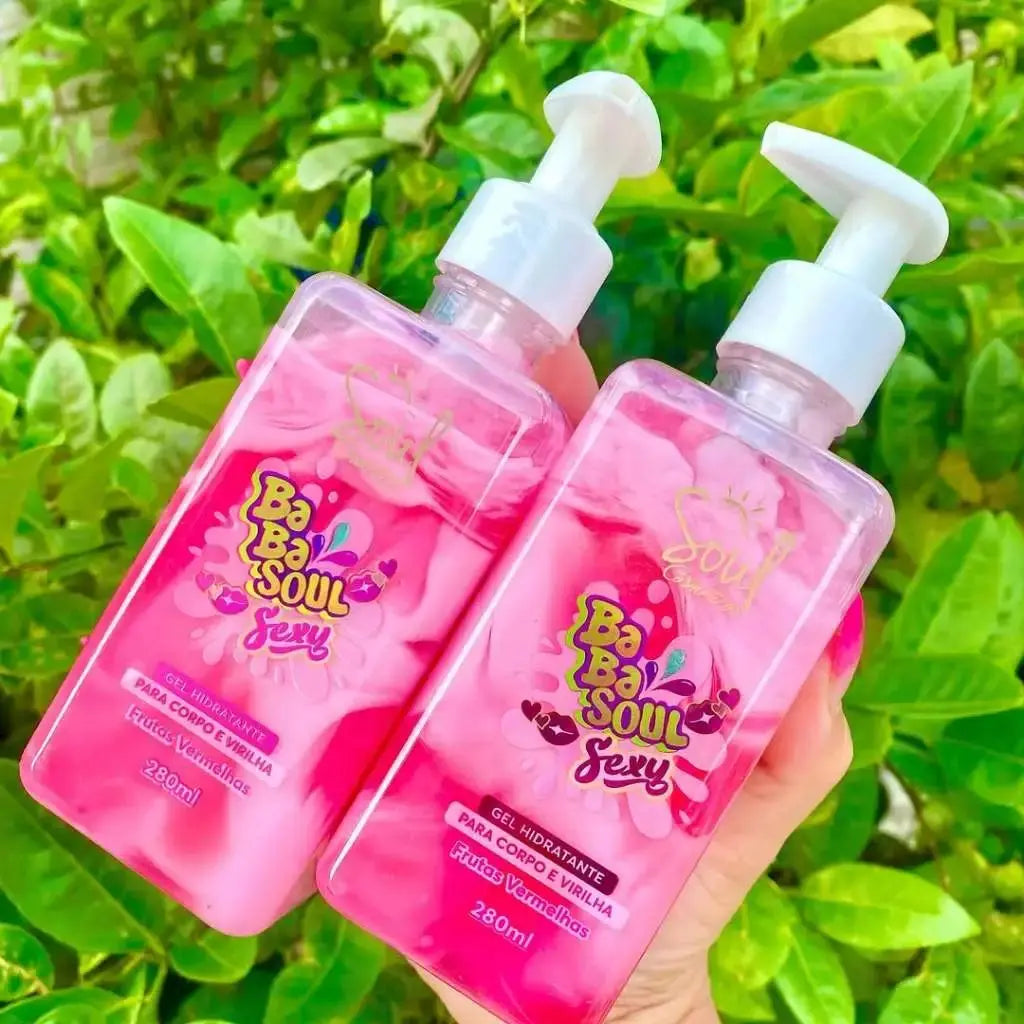 Kit com 4 Géis Hidratantes Corporais e Íntimos Babasoul Soul Cosmetics