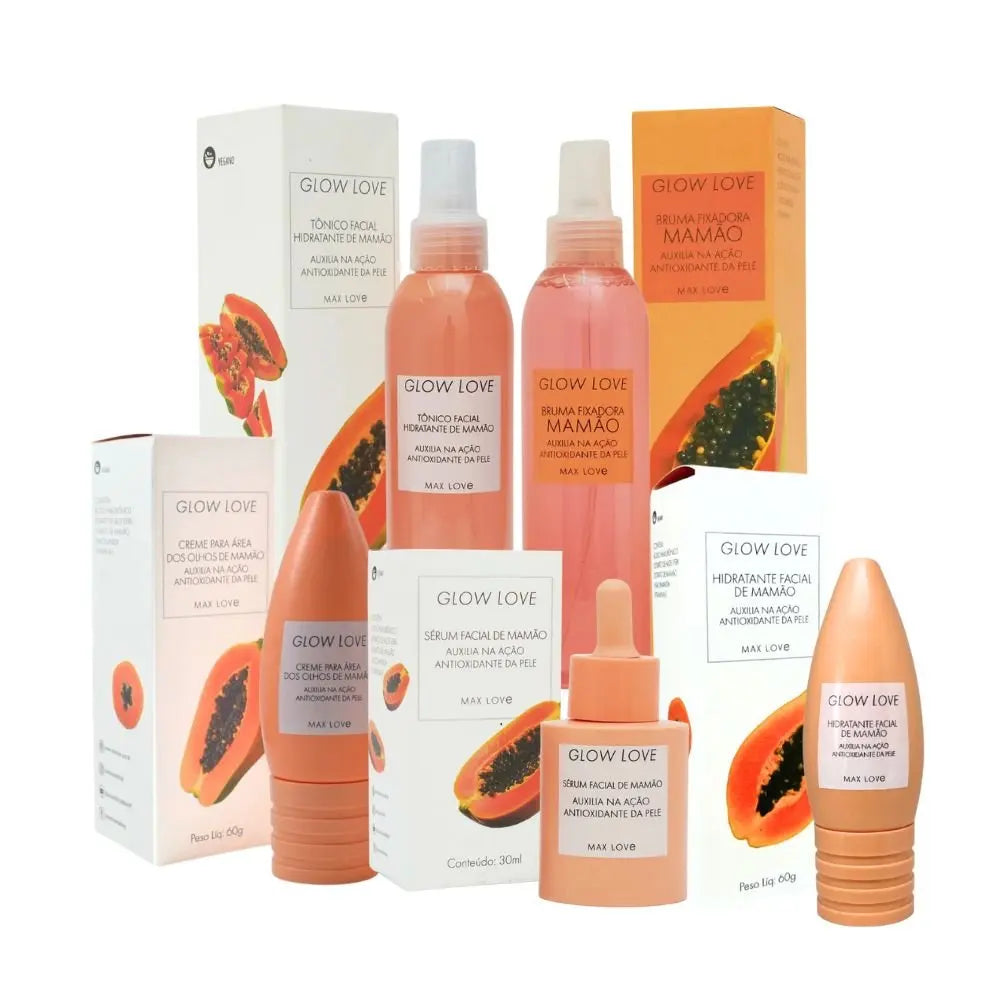 Kit Completo Glow Love Mamão Max Love com 5 Itens