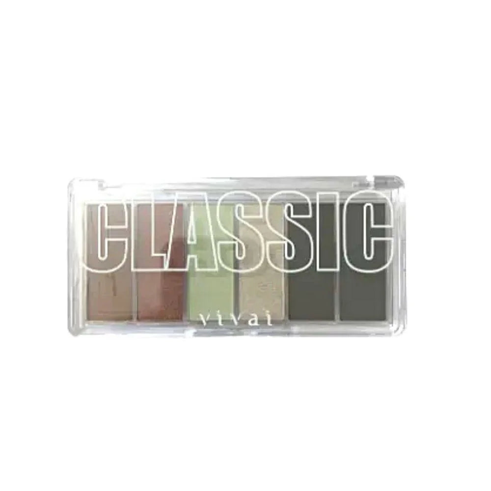 Paleta de Sombras Vivai Classic 4050 com 6 Cores Matte e Metálicas