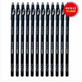 Kit com 12 Lápis de Olho Preto Mia Make 282 com Apontador