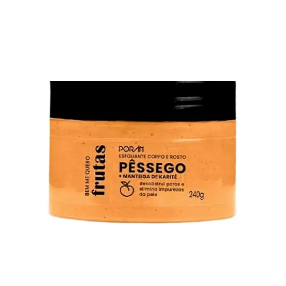 Kit Completo com 4 Itens de Cuidados para Corpo e Rosto Pêssego Porán