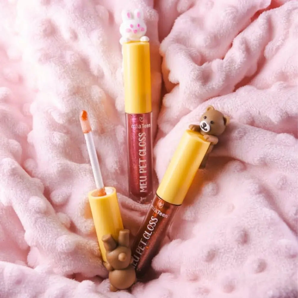 Kit com 2 Lip Gloss Hidratantes My Pet Mia Make