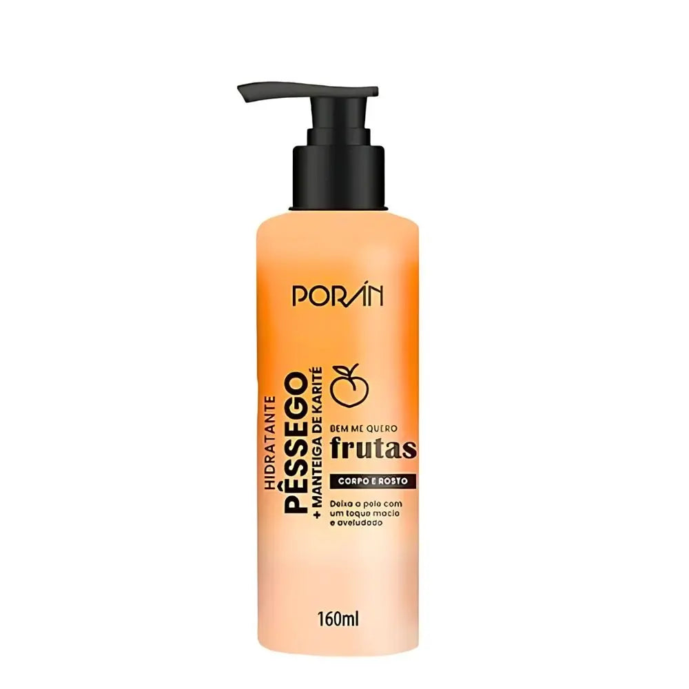 Kit Completo com 4 Itens de Cuidados para Corpo e Rosto Pêssego Porán